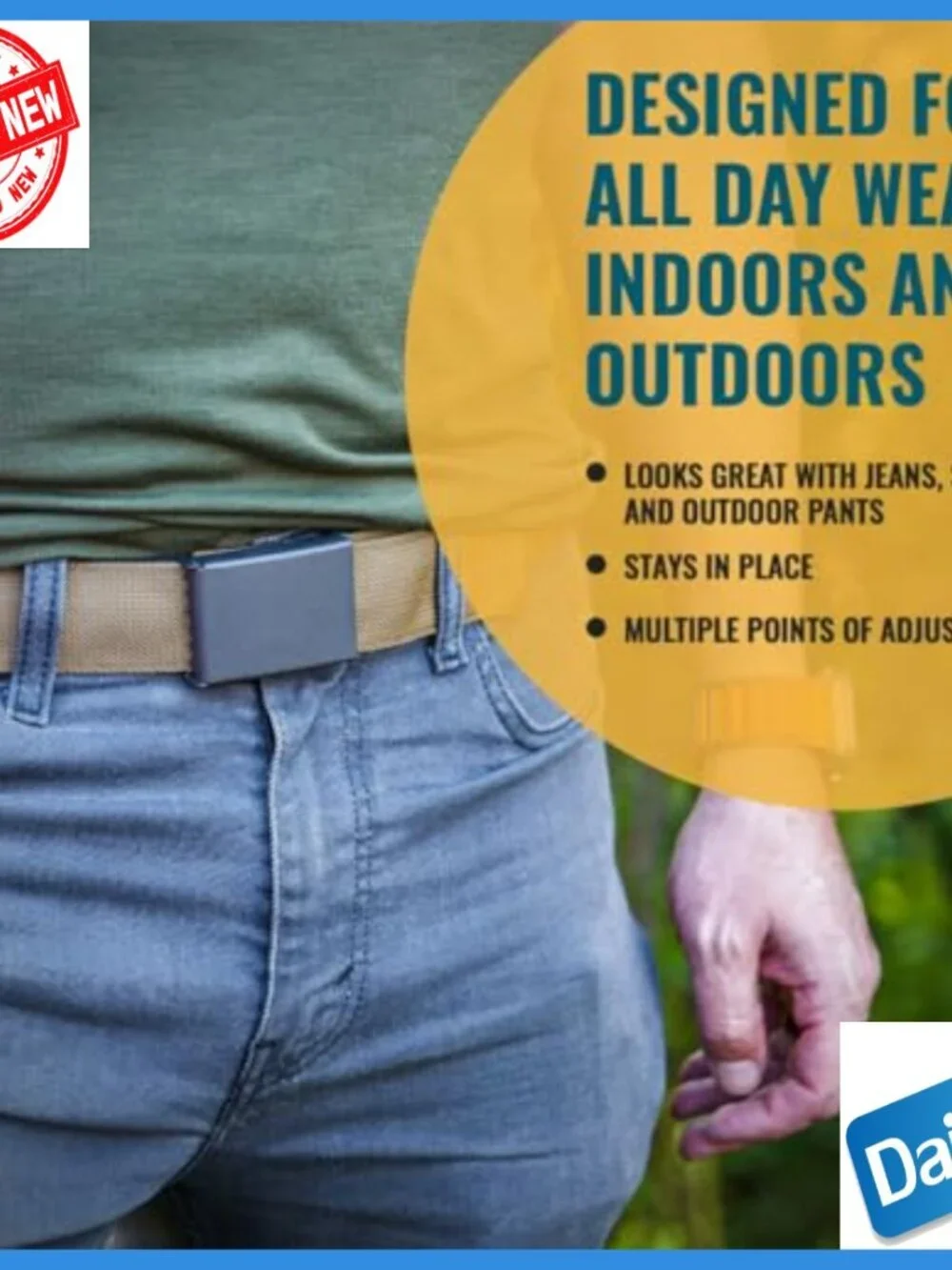 Large Adjustable Nylon Travel Belt with Hidden Pocket Anti-Theft